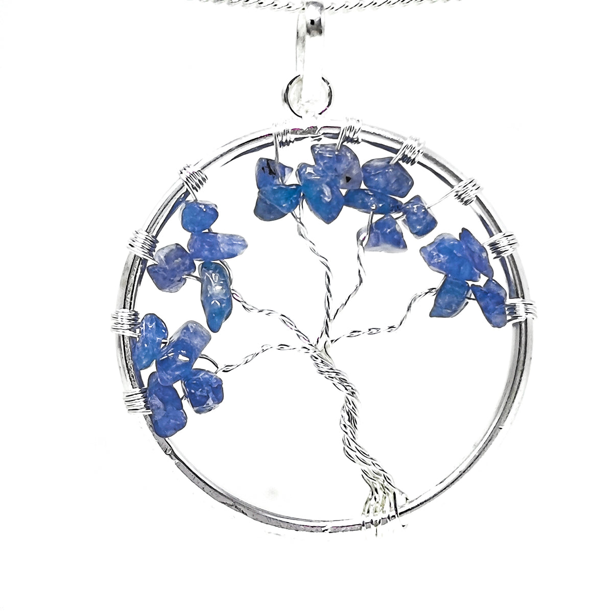 Tree of Life wire wrap pendant – gemstone chip variety 10