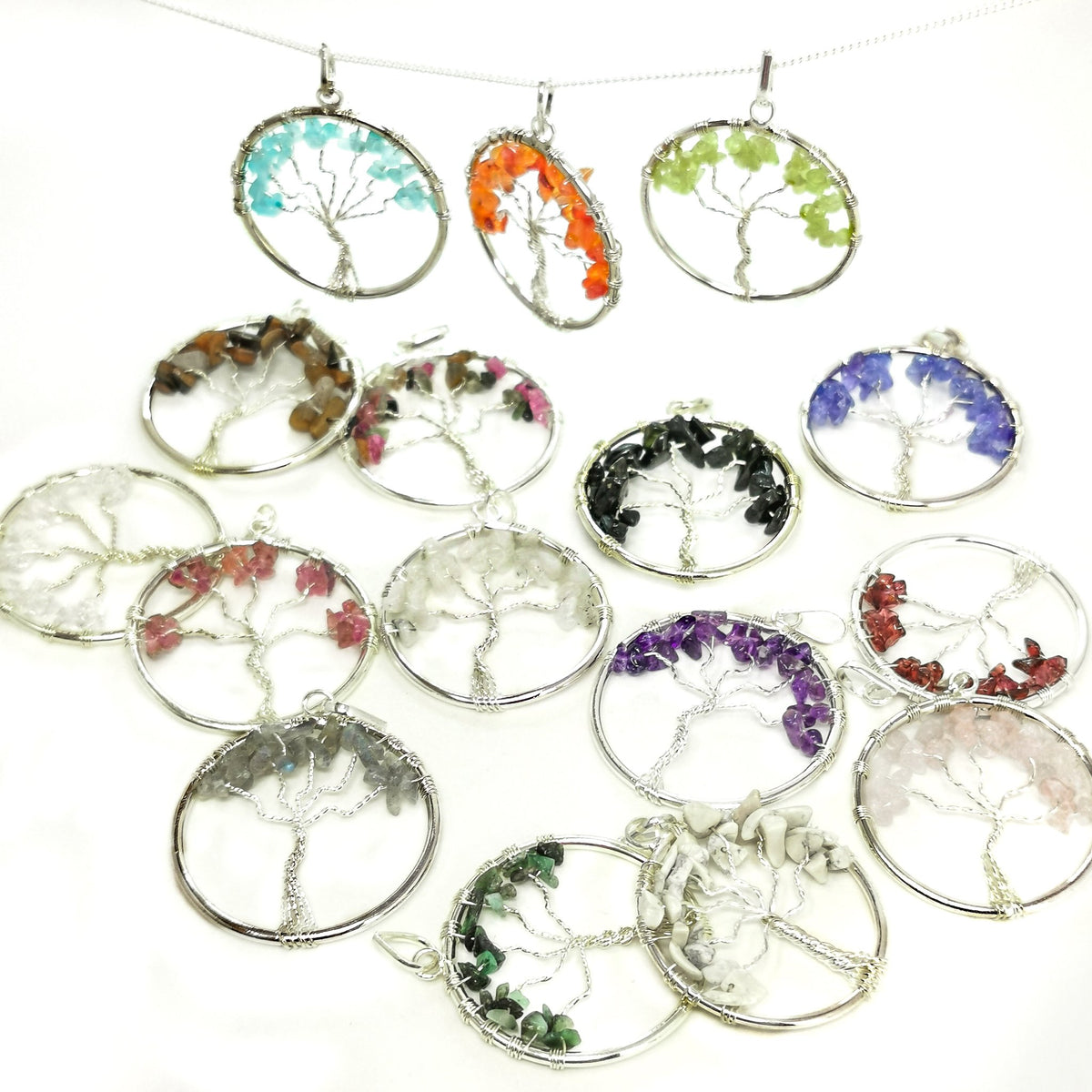 Tree of Life wire wrap pendant – group of pendants