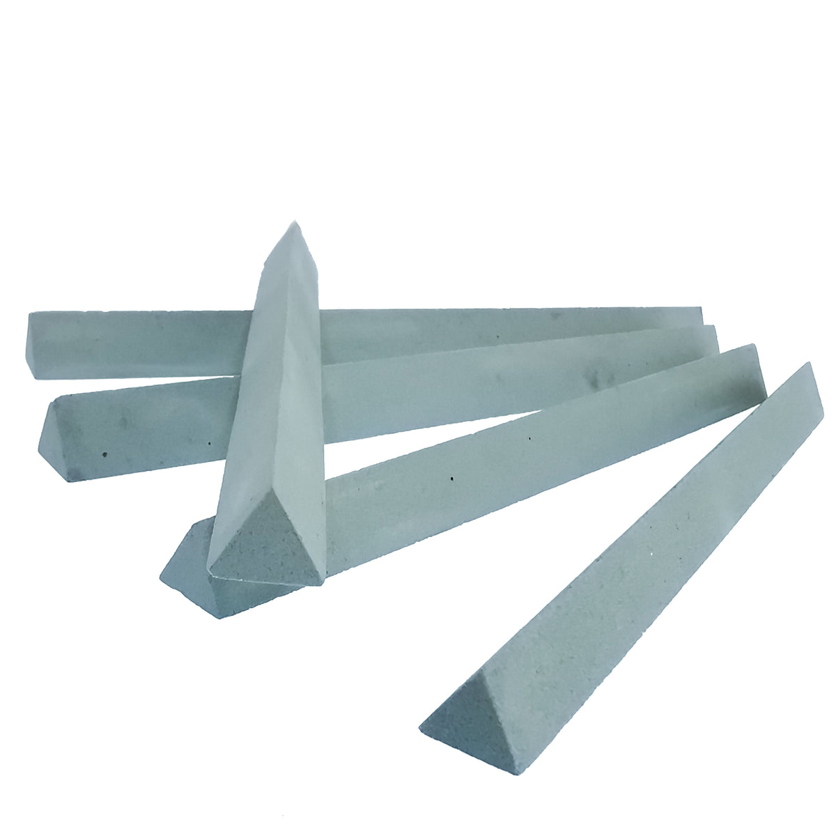 Triangle lapidary sanding stick, made of silicon carbide.