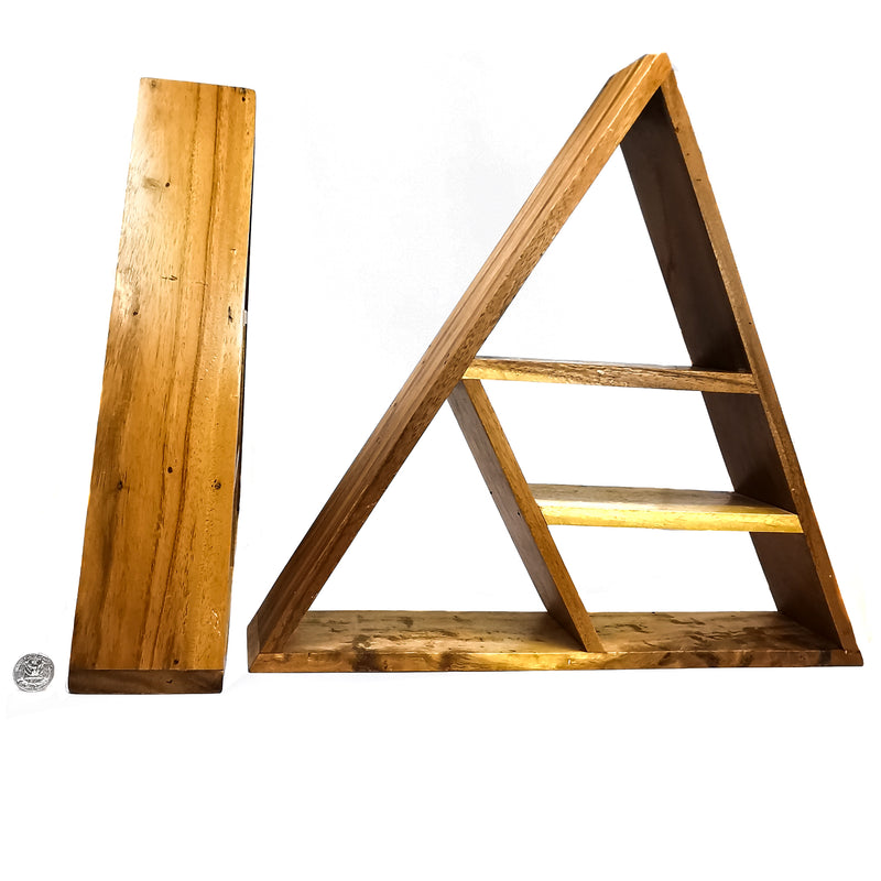 Teak Triangle Wooden Shelf