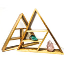 Teak Triangle Wooden Shelf