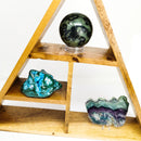 Teak Triangle Wooden Shelf