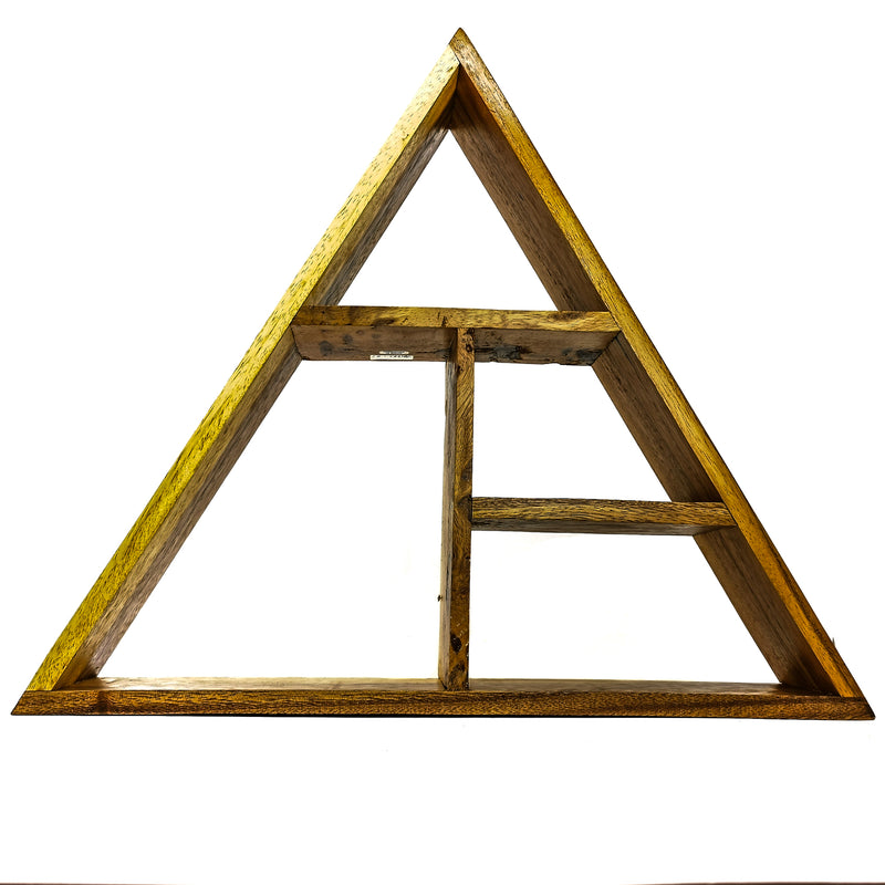 Teak Triangle Wooden Shelf