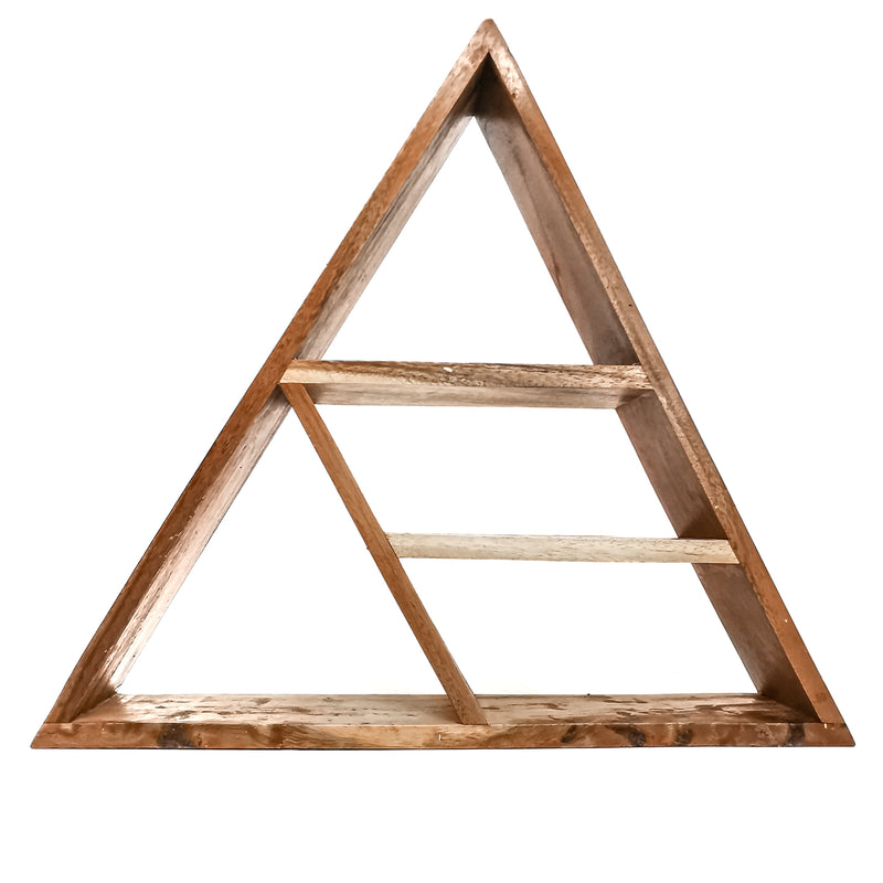 Triangle Shape Shelf Teak Triangle Wooden Shelf
