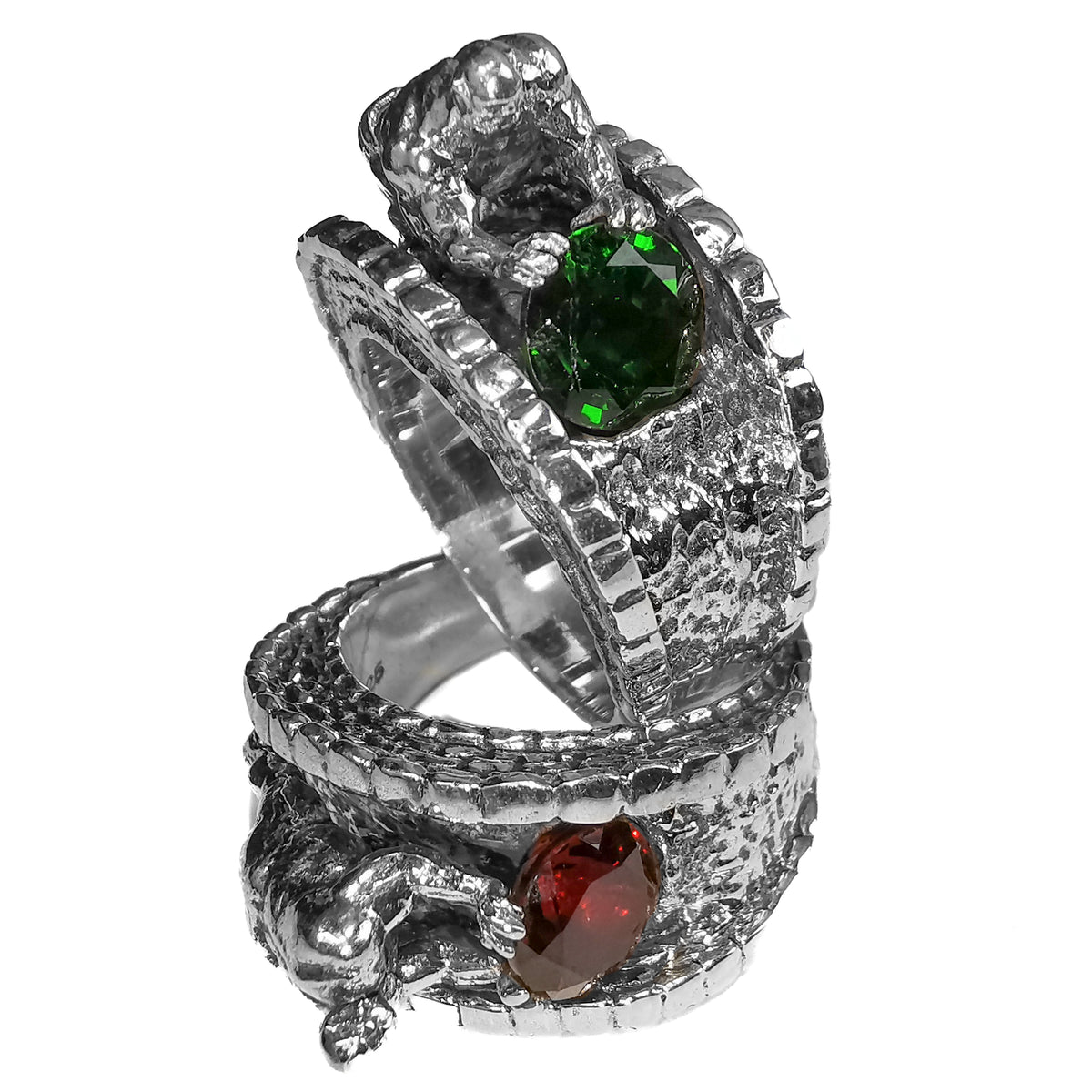 Troll Over Bridge ring in sterling silver.