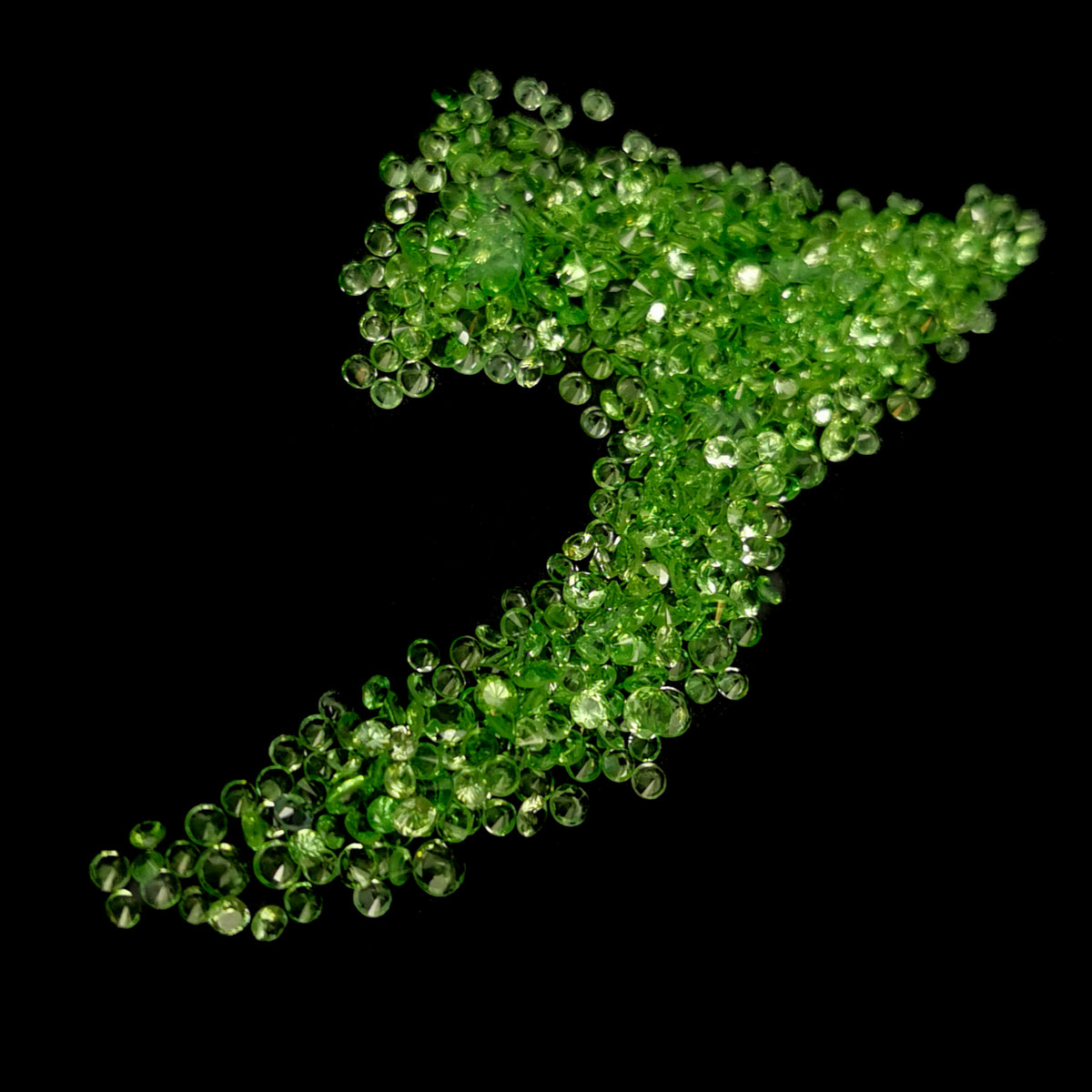 Tsavorite facet from Tanzania.