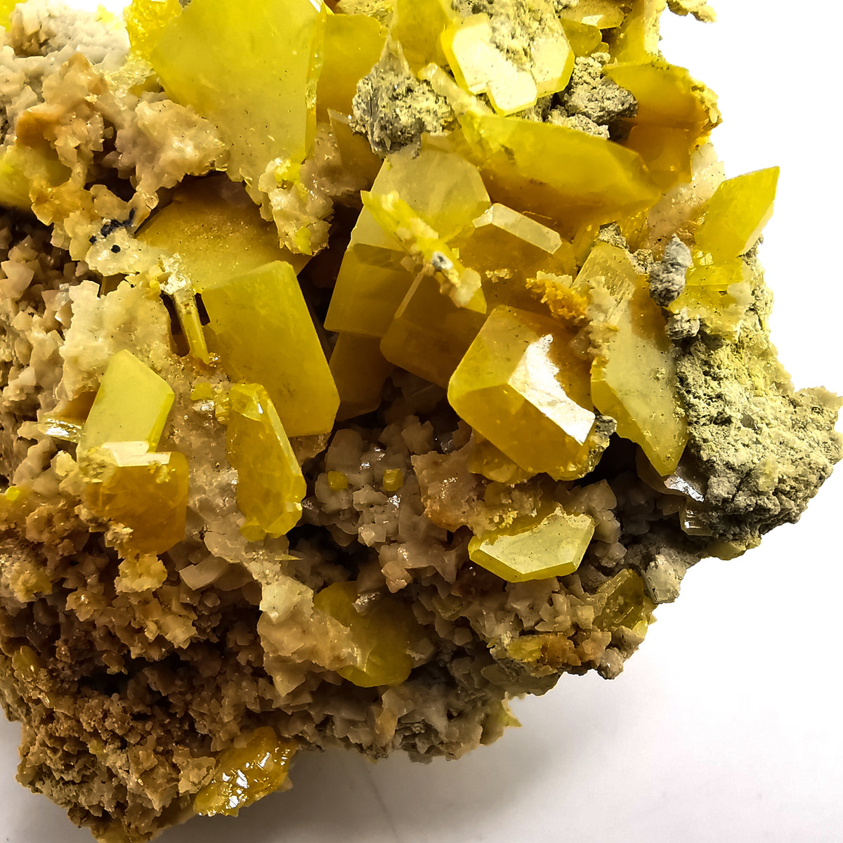 Touissit yellow wulfenite, Morocco: top view
