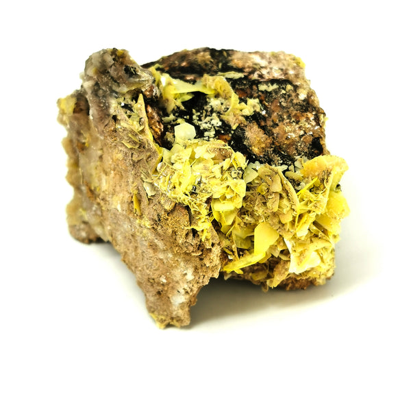 黄色钨铅矿 - 标本