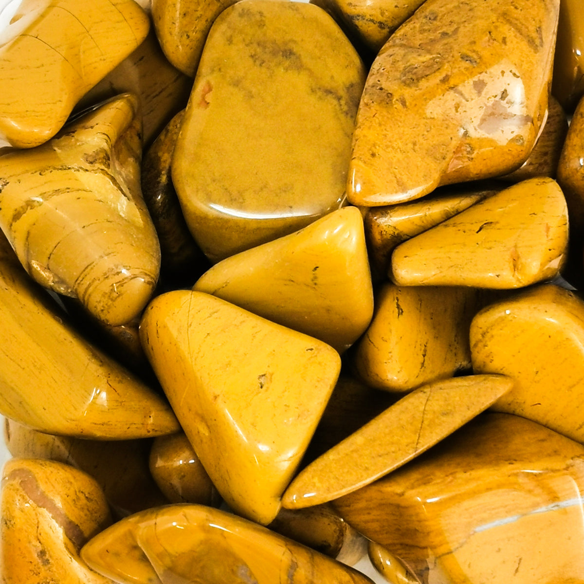 Yellow Jasper tumble from Madagascar.