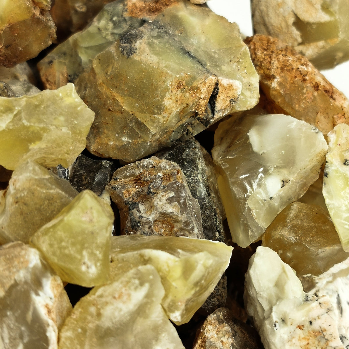 Yellow Opal rough, hydrated silica, from Kigoma Region, Tanzania.