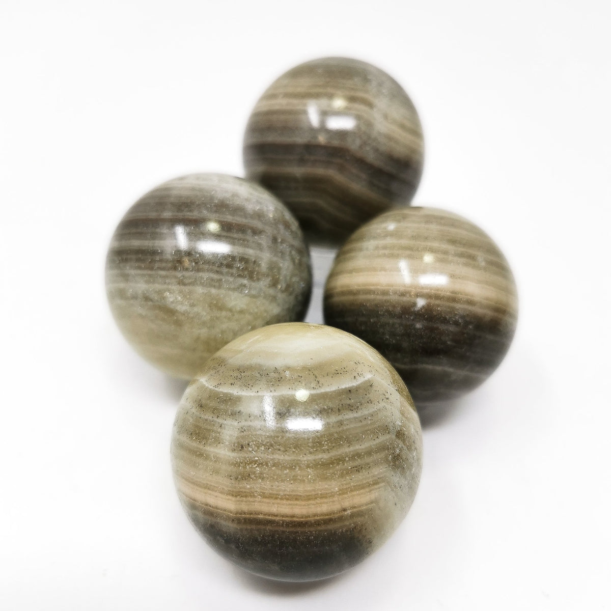 Zebra Calcite sphere from Mexico.