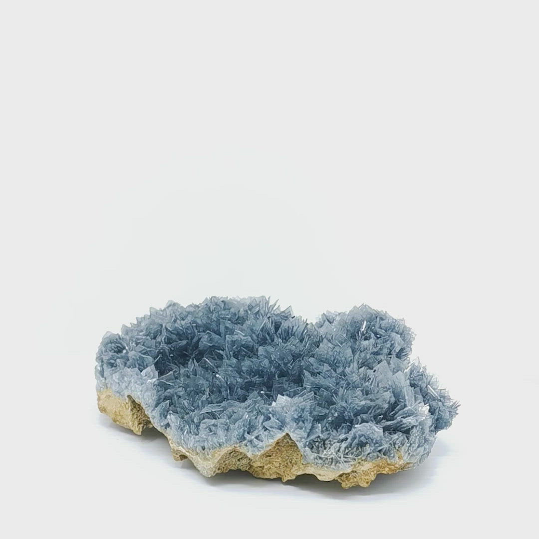 Blue Barite mineral specimen, barium sulfate, from Cavnic, Romania.